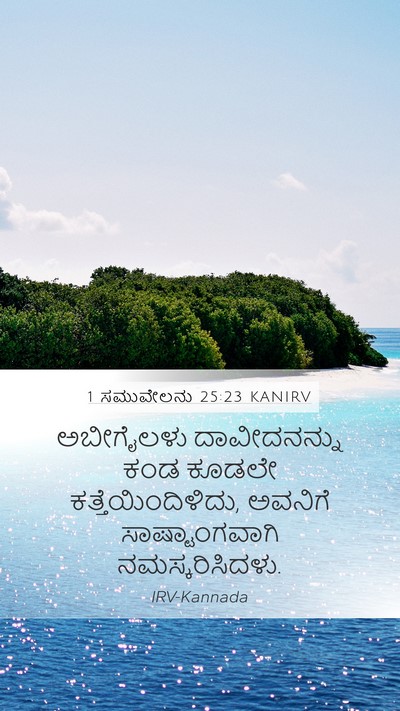 1 ಸಮುವೇಲನು 25:23 KANIRV Bible Verse Image