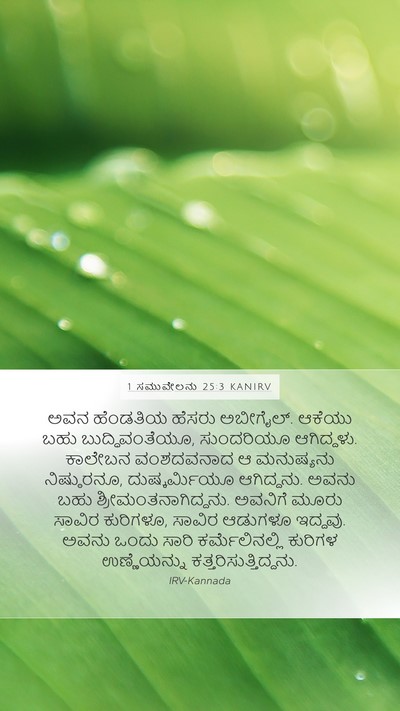 1 ಸಮುವೇಲನು 25:3 KANIRV Bible Verse Image