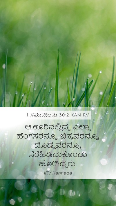 1 ಸಮುವೇಲನು 30:2 KANIRV Bible Verse Image