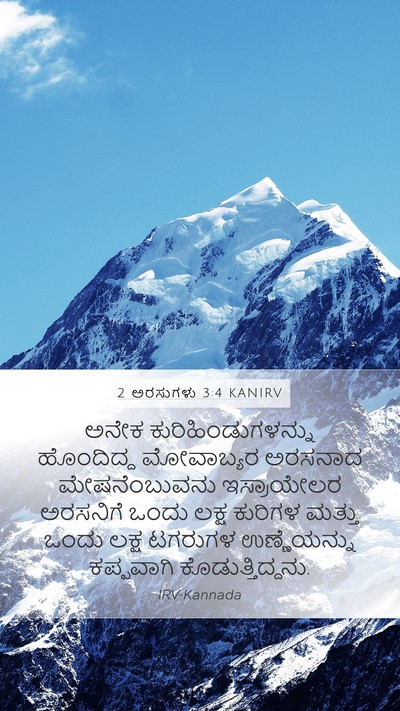 2 ಅರಸುಗಳು 3:4 KANIRV Bible Verse Image