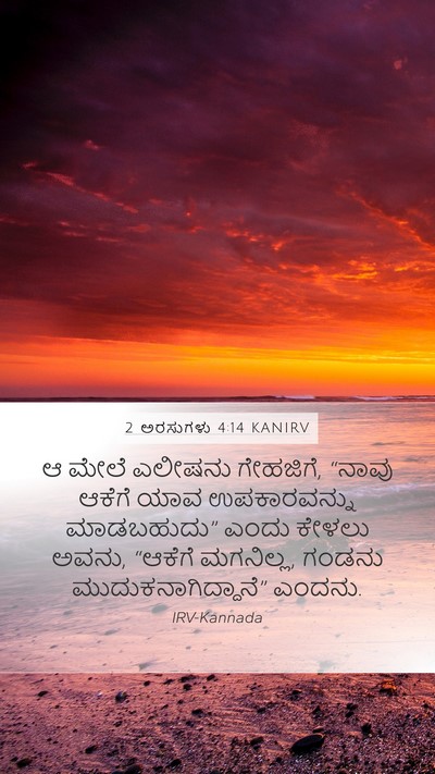 2 ಅರಸುಗಳು 4:14 KANIRV Bible Verse Image