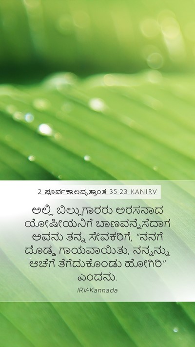 2 ಪೂರ್ವಕಾಲವೃತ್ತಾಂತ 35:23 KANIRV Bible Verse Image