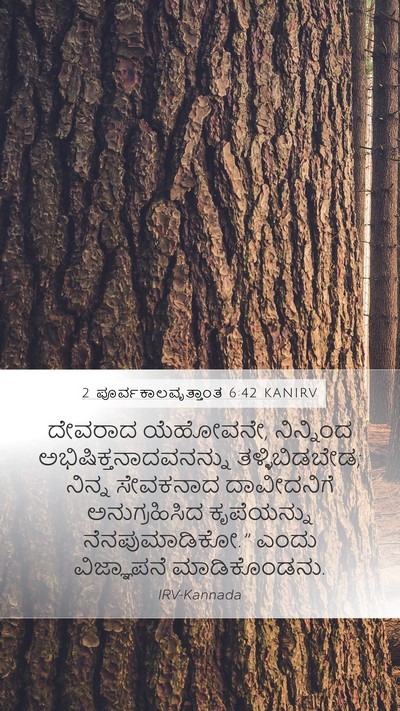 2 ಪೂರ್ವಕಾಲವೃತ್ತಾಂತ 6:42 KANIRV Bible Verse Image
