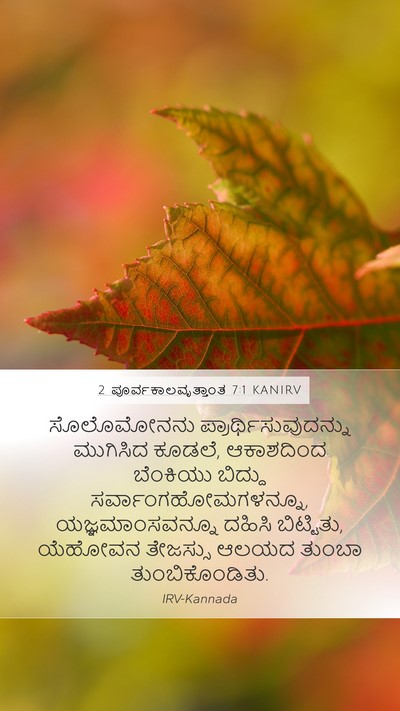 2 ಪೂರ್ವಕಾಲವೃತ್ತಾಂತ 7:1 KANIRV Bible Verse Image