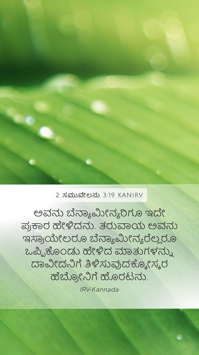 2 ಸಮುವೇಲನು 3:19 KANIRV Mobile Phone Wallpaper - ಅವನು - Mobile Bible Verse Wallpaper