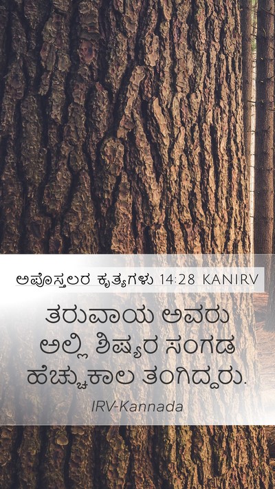 ಅಪೊಸ್ತಲರ ಕೃತ್ಯಗಳು 14:28 KANIRV Bible Verse Image