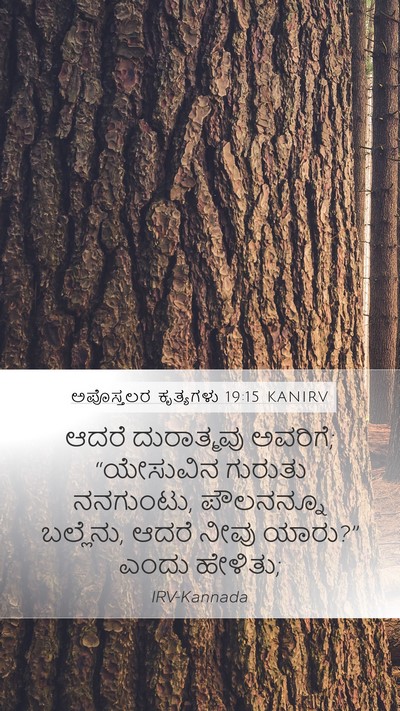 ಅಪೊಸ್ತಲರ ಕೃತ್ಯಗಳು 19:15 KANIRV Bible Verse Image