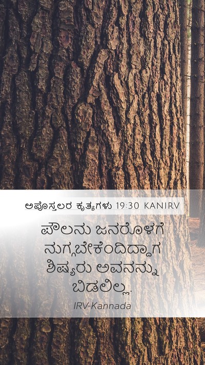 ಅಪೊಸ್ತಲರ ಕೃತ್ಯಗಳು 19:30 KANIRV Mobile Phone Wallpaper - ಪೌಲನು ಜನರೊಳಗೆ - Mobile Bible Verse Wallpaper