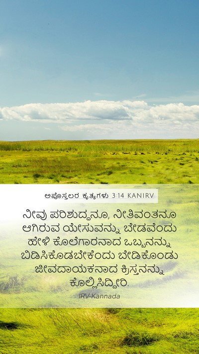 ಅಪೊಸ್ತಲರ ಕೃತ್ಯಗಳು 3:14 KANIRV Bible Verse Image