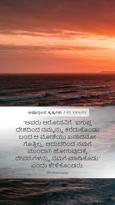 ಅಪೊಸ್ತಲರ ಕೃತ್ಯಗಳು 7:40 KANIRV Bible Verse Image