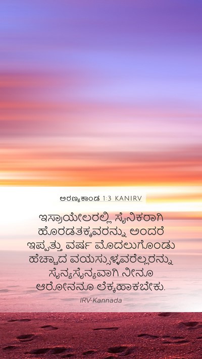 ಅರಣ್ಯಕಾಂಡ 1:3 KANIRV Mobile Phone Wallpaper - ಇಸ್ರಾಯೇಲರಲ್ಲಿ - Mobile Bible Verse Wallpaper