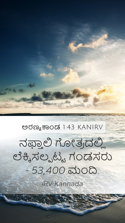 ಅರಣ್ಯಕಾಂಡ 1:43 KANIRV Mobile Phone Wallpaper - ನಫ್ತಾಲಿ - Mobile Bible Verse Wallpaper