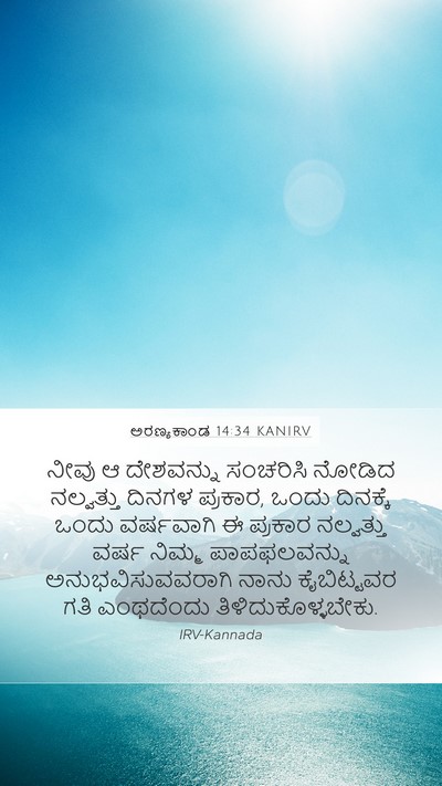 ಅರಣ್ಯಕಾಂಡ 14:34 KANIRV Bible Verse Image