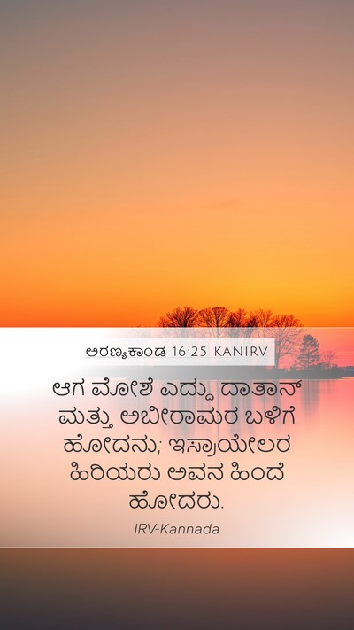 ಅರಣ್ಯಕಾಂಡ 16:25 KANIRV Mobile Phone Wallpaper - ಆಗ ಮೋಶೆ ಎದ್ದು - Mobile Bible Verse Wallpaper