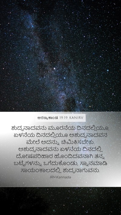 ಅರಣ್ಯಕಾಂಡ 19:19 KANIRV Bible Verse Image