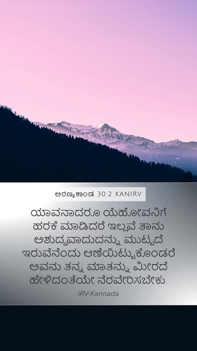 ಅರಣ್ಯಕಾಂಡ 30:2 KANIRV Bible Verse Image