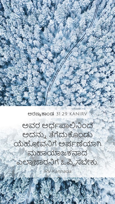 ಅರಣ್ಯಕಾಂಡ 31:29 KANIRV Bible Verse Image