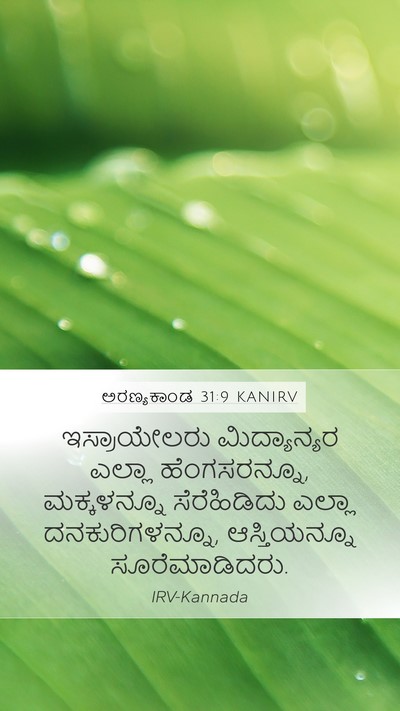ಅರಣ್ಯಕಾಂಡ 31:9 KANIRV Bible Verse Image