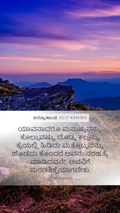 ಅರಣ್ಯಕಾಂಡ 35:17 KANIRV Mobile Phone Wallpaper - ಯಾವನಾದರೂ - Mobile Bible Verse Wallpaper