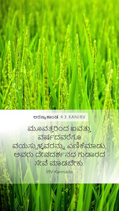 ಅರಣ್ಯಕಾಂಡ 4:3 KANIRV Mobile Phone Wallpaper - ಮೂವತ್ತರಿಂದ ಐವತ್ತು - Mobile Bible Verse Wallpaper