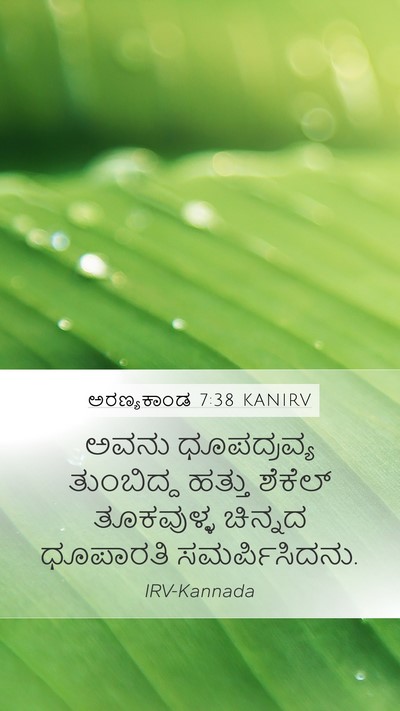ಅರಣ್ಯಕಾಂಡ 7:38 KANIRV Mobile Phone Wallpaper - ಅವನು ಧೂಪದ್ರವ್ಯ - Mobile Bible Verse Wallpaper