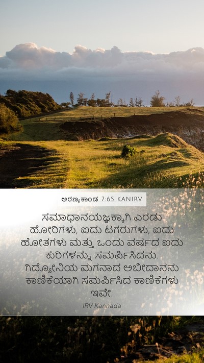 ಅರಣ್ಯಕಾಂಡ 7:65 KANIRV Bible Verse Image