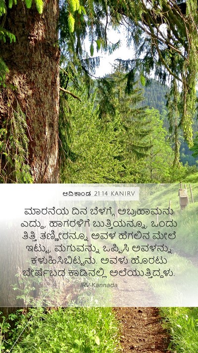ಆದಿಕಾಂಡ 21:14 KANIRV Bible Verse Image