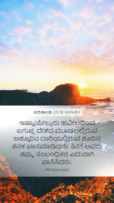 ಆದಿಕಾಂಡ 25:18 KANIRV Bible Verse Image