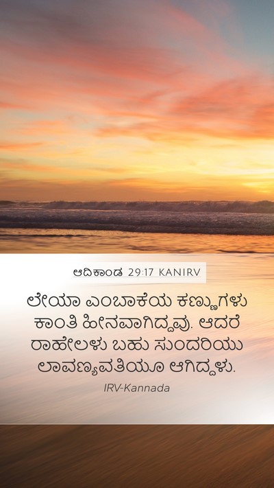 ಆದಿಕಾಂಡ 29:17 KANIRV Bible Verse Image