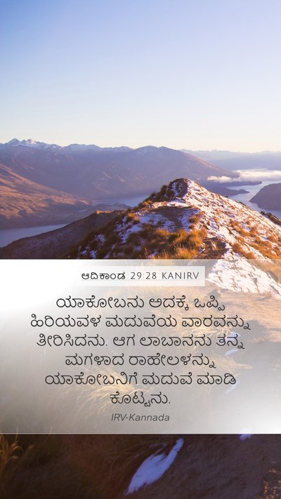 ಆದಿಕಾಂಡ 29:28 KANIRV Bible Verse Image