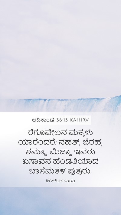 ಆದಿಕಾಂಡ 36:13 KANIRV Bible Verse Image