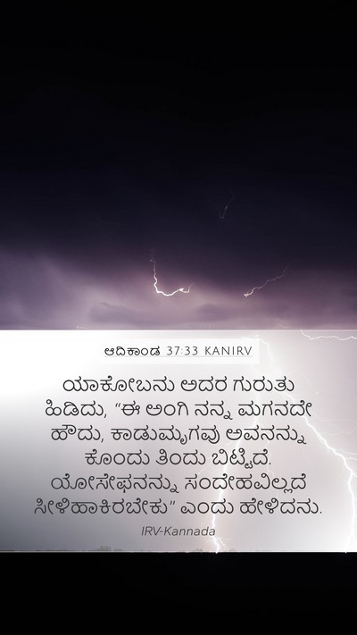 ಆದಿಕಾಂಡ 37:33 KANIRV Bible Verse Image