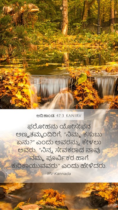 ಆದಿಕಾಂಡ 47:3 KANIRV Mobile Phone Wallpaper - ಫರೋಹನು ಯೋಸೇಫನ - Mobile Bible Verse Wallpaper