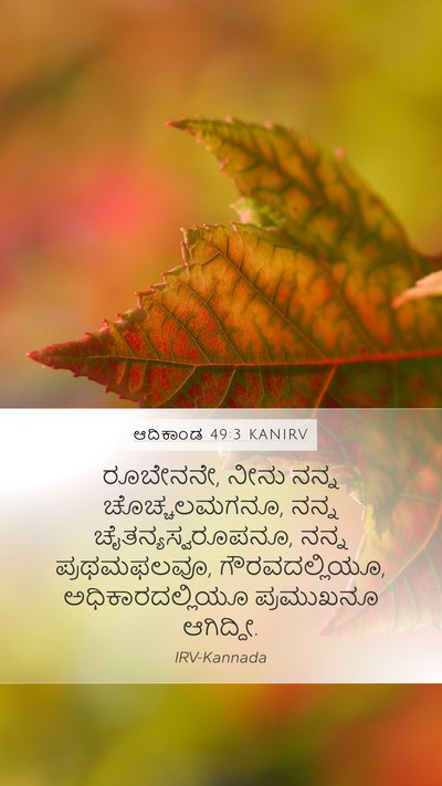 ಆದಿಕಾಂಡ 49:3 KANIRV Bible Verse Image
