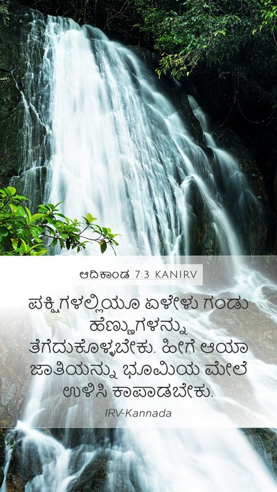 ಆದಿಕಾಂಡ 7:3 KANIRV Mobile Phone Wallpaper - ಪಕ್ಷಿಗಳಲ್ಲಿಯೂ - Mobile Bible Verse Wallpaper