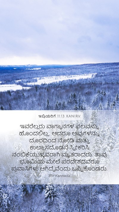 ಇಬ್ರಿಯರಿಗೆ 11:13 KANIRV Bible Verse Image