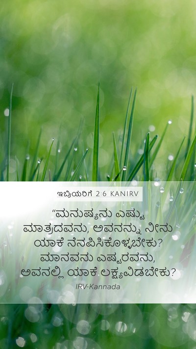 ಇಬ್ರಿಯರಿಗೆ 2:6 KANIRV Bible Verse Image