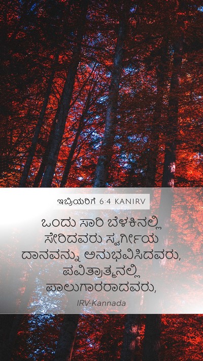 ಇಬ್ರಿಯರಿಗೆ 6:4 KANIRV Bible Verse Image