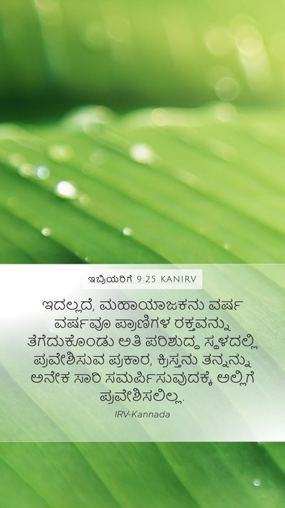 ಇಬ್ರಿಯರಿಗೆ 9:25 KANIRV Bible Verse Image