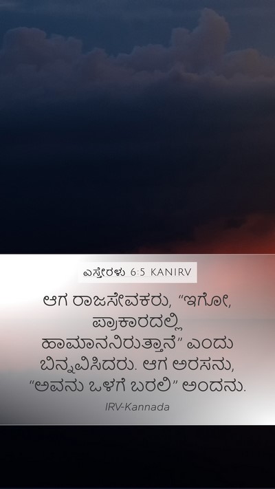 ಎಸ್ತೇರಳು 6:5 KANIRV Mobile Phone Wallpaper - ಆಗ ರಾಜಸೇವಕರು, “ಇಗೋ, - Mobile Bible Verse Wallpaper