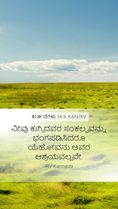 ಕೀರ್ತನೆಗಳು 14:6 KANIRV Mobile Phone Wallpaper - ನೀವು ಕುಗ್ಗಿದವರ - Mobile Bible Verse Wallpaper