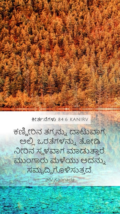 ಕೀರ್ತನೆಗಳು 84:6 KANIRV Mobile Phone Wallpaper - ಕಣ್ಣೀರಿನ ತಗ್ಗನ್ನು - Mobile Bible Verse Wallpaper