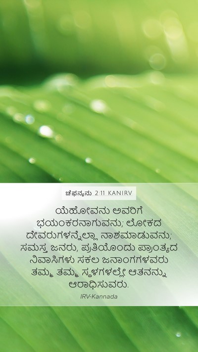 ಚೆಫನ್ಯನು 2:11 KANIRV Bible Verse Image