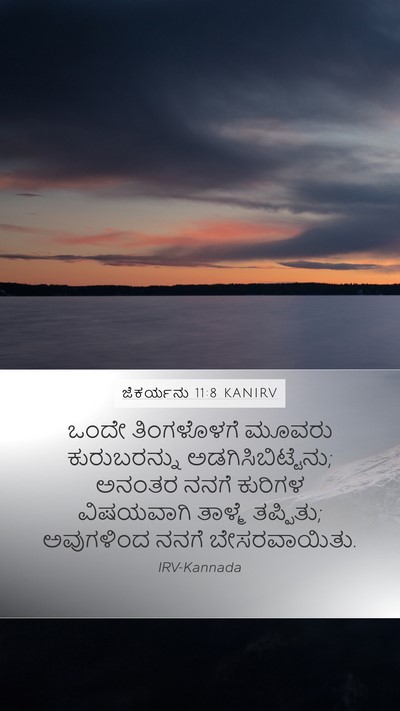 ಜೆಕರ್ಯನು 11:8 KANIRV Bible Verse Image