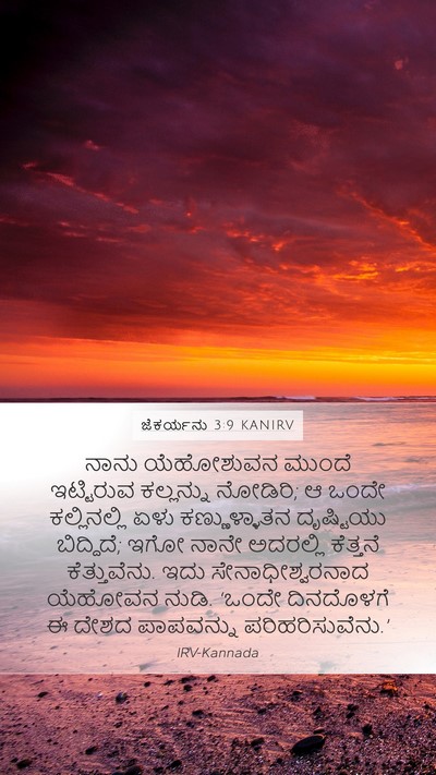 ಜೆಕರ್ಯನು 3:9 KANIRV Bible Verse Image