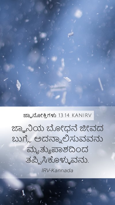 ಜ್ಞಾನೋಕ್ತಿಗಳು 13:14 KANIRV Bible Verse Image