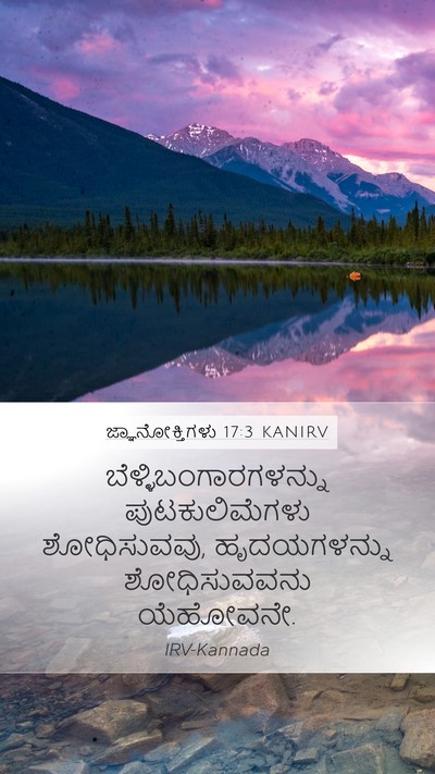 ಜ್ಞಾನೋಕ್ತಿಗಳು 17:3 KANIRV Bible Verse Image