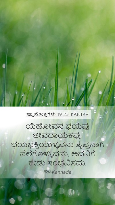 ಜ್ಞಾನೋಕ್ತಿಗಳು 19:23 KANIRV Bible Verse Image