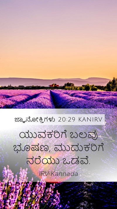 ಜ್ಞಾನೋಕ್ತಿಗಳು 20:29 KANIRV Bible Verse Image