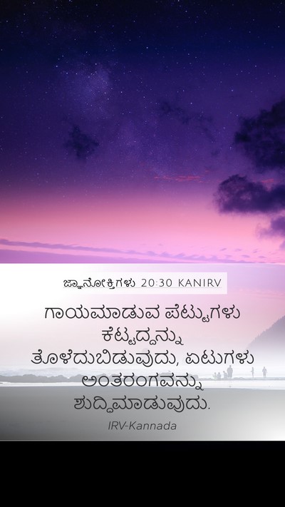 ಜ್ಞಾನೋಕ್ತಿಗಳು 20:30 KANIRV Bible Verse Image